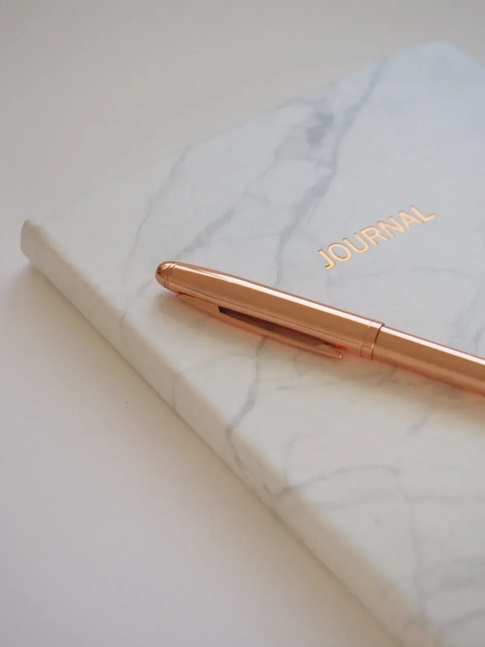 Journal with golden pen
